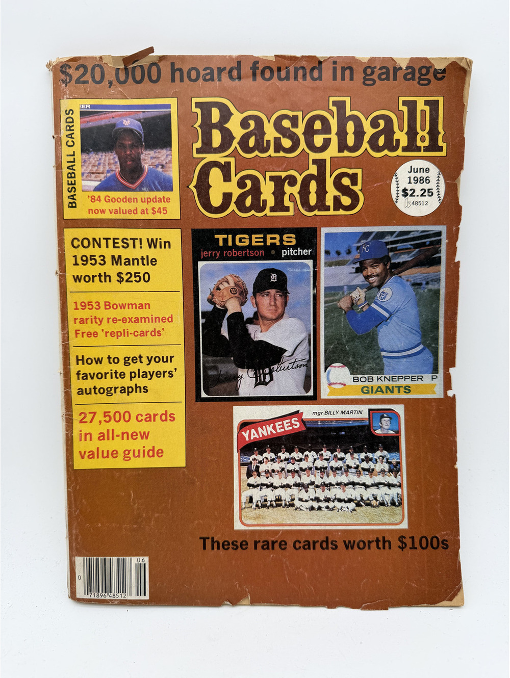 June 1986 Baseball Cards Magazine - Vintage Collectors Guide